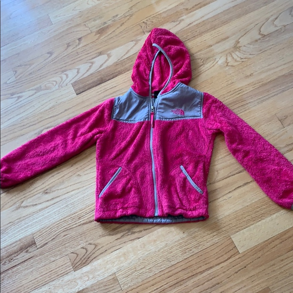 NORTH FACE HOT PINK FUR JACKET